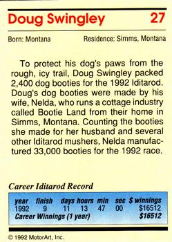 1992 MotorArt Iditarod Sled Dog Race #27 Doug Swingley Back